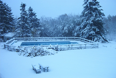 sudden snow on the Wiley Pool